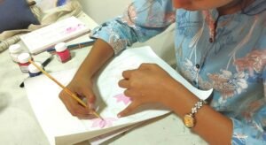 creative art workshop - pichwai painting - AIFT - Lucknow
